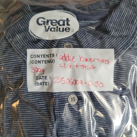 Eddie Bauer Shirt Mens L Blue Striped Outdoor Cotton Polo Golf Hiking Comfort - Picture 11 of 11